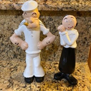 Vintage Popeye and Olive Oil Ceramics